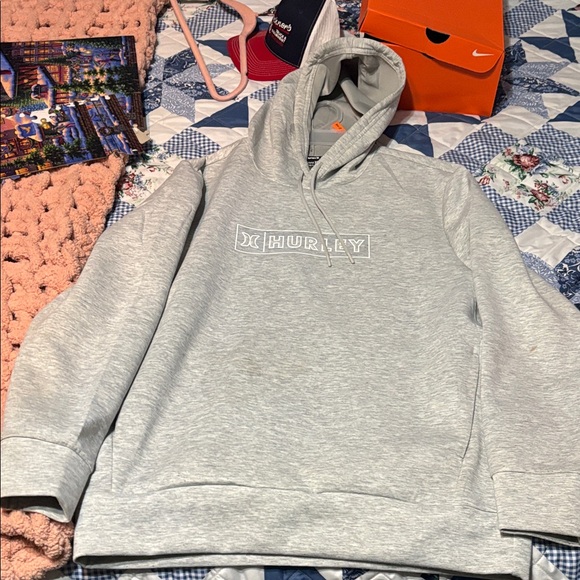 Hurley Light Gray Men's Hoodie - Picture 1 of 2